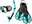 Turquoise, S/M, fins size 36-41, mask, snorkel