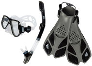 ACRA Snorkelling set 3in1 M6213, black, goggles, snorkel, fins 36-41 - Diving Set