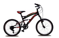 Bolt 20" čierna/červená zelená - Detský bicykel