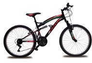 Bolt 24" čierna/červená zelená - Detský bicykel
