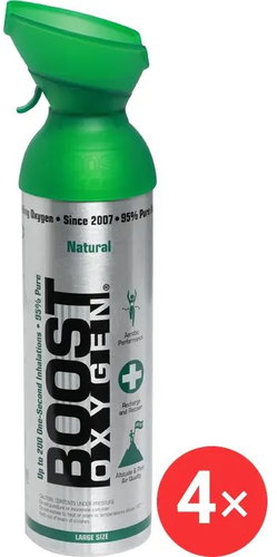 Boost Oxygen Supplemental Oxygen in a Can Natural, Large, 4 × 9 l - Portable Oxygen - Main image