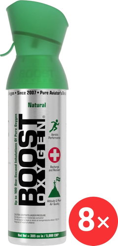 Boost Oxygen Supplemental Oxygen in a Can Natural, Small, 8 x 3 L - Portable Oxygen - Main image