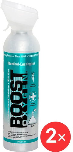 Boost Oxygen Supplemental oxygen in a can Menthol Eucalyptus, large, 2 × 9 l - Portable Oxygen - Main image