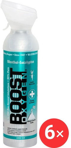 Boost Oxygen Supplemental oxygen in a can Menthol Eucalyptus, large, 6 × 9 l - Portable Oxygen - Main image