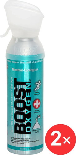 Boost Oxygen Supplemental Oxygen in a Can Menthol Eucalyptus, Medium, 2 × 5 l - Portable Oxygen - Main image