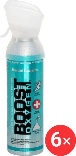 Boost Oxygen Supplemental Oxygen in a Can Menthol Eucalyptus, Medium, 6 × 5 l - Portable Oxygen - Main image