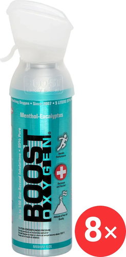 Boost Oxygen Supplemental Oxygen in a Can Menthol Eucalyptus, Medium, 8 × 5 l - Portable Oxygen - Main image