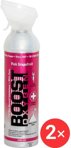 Boost Oxygen Supplemental Oxygen in a Can Pink Grapefruit, Large, 2 × 9 l - Portable Oxygen - Main image