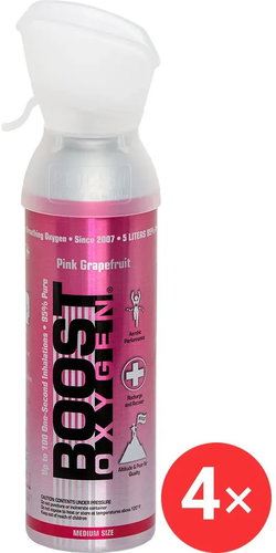 Boost Oxygen Supplemental Oxygen in a Can Pink Grapefruit, Medium, 4 × 5 l - Portable Oxygen - Main image