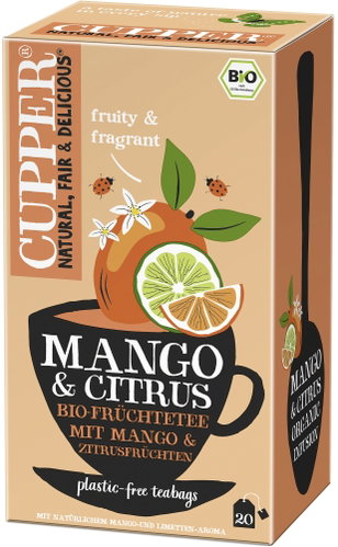 Cupper BIO čaj Mango Citrus 20 × 1,8 g - Tea - Main image