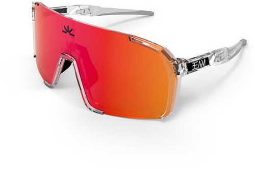 Beam Sky Transparent, Full Red - Cycling Glasses - Main image