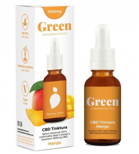 Green Pharmaceutics CBD Tincture Mango, 30ml - CBD - Main image