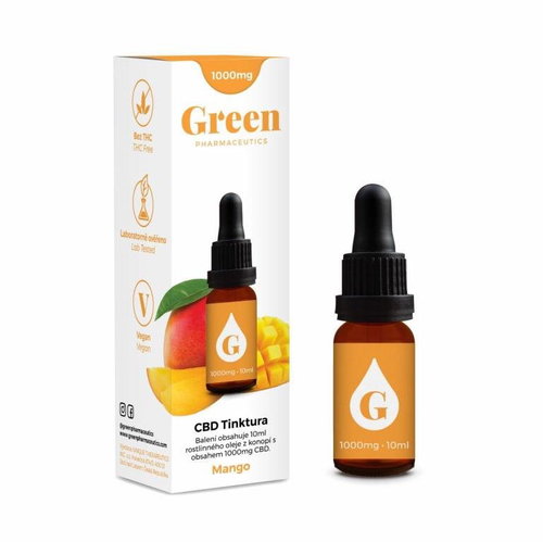 Green Pharmaceutics CBD Tincture Mango 1000mg, 10ml - CBD - Main image