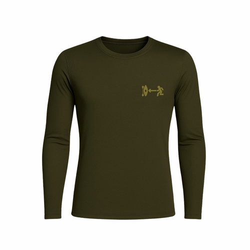 ELEMENTS GEAR Men's lycra shirt DERMIS, khaki, long sleeve, S - Lycra Clothing - Main image