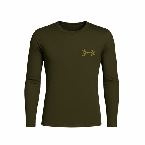 ELEMENTS GEAR Men's lycra shirt DERMIS, khaki, long sleeves, 2XL - Lycra Clothing - Main image