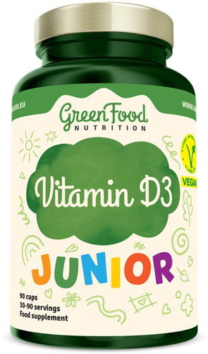 GreenFood Nutrition Junior Vitamin D3 90 kapslí - Vitamin D3 - Main image