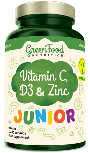 GreenFood Nutrition Junior Vitamin C, D3 & Zinc 90 capsules - Vitamins - Main image