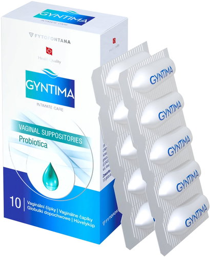 Gyntima vaginální čípky Probiotica 10 ks - Medical Device - Main image