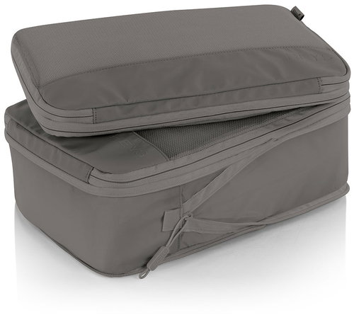 Heys Ecotex Compression Packing Cube 4 pc Set Grey Stone - Packing Cubes - Main image