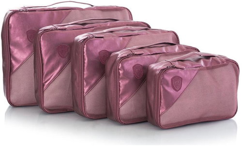 Heys Metallic Packing Cube 5 pc Burgundy - Packing Cubes - Main image