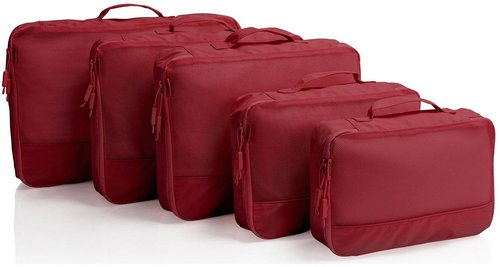 Heys Ecotex Packing Cube 5 pc Set Red Maple - Packing Cubes - Main image