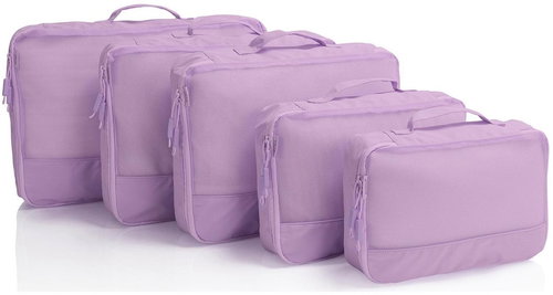 Heys Ecotex Packing Cube 5 pc Set Lilac Blossom - Packing Cubes - Main image