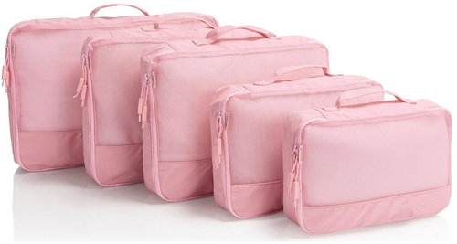 Heys Ecotex Packing Cube 5 pc Set Pink Sand - Packing Cubes - Main image