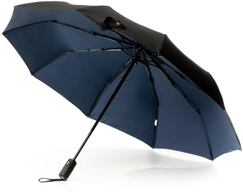 KRAGO Folding umbrella with double canopy blue - Umbrella - Main image