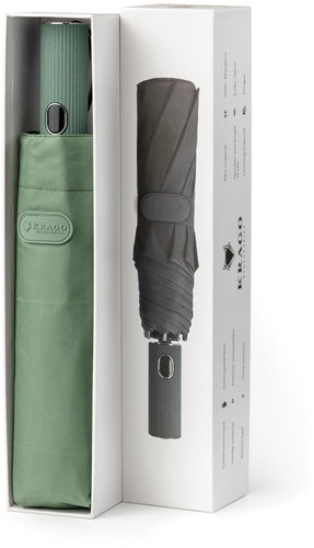 KRAGO Folding umbrella in gift box fully automatic green - Umbrella - Main image