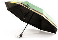 KRAGO Compact folding umbrella with green stripe - Umbrella