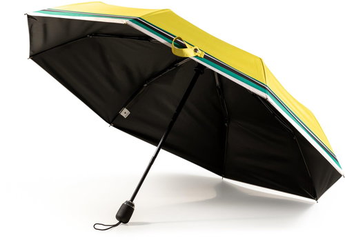 KRAGO Folding umbrella compact with yellow stripe - Umbrella - Main image