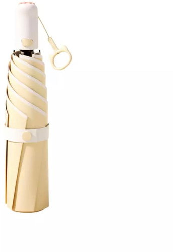 KRAGO Umbrella Meow folding mini fully automatic light yellow - Umbrella - Main image