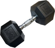 KUBIsport One-handed hexagonal HEX dumbbell 15 kg rubberized - Dumbell