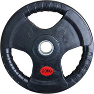 KUBIsport Replacement rubberized disc with grips 20 kg - diameter 50 mm - Gym Weight