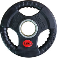 KUBIsport Replacement rubberized disc with grips 2,5kg - diameter 50 mm - Gym Weight