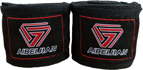KUBIsport Boxing hand bandages elastic 3 m, black - Boxing Wraps - Main image