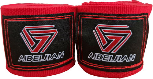 KUBIsport Boxing hand bandages elastic 3 m, red - Boxing Wraps - Main image
