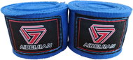 KUBIsport Boxing hand bandages elastic 4,5 m, blue - Boxing Wraps