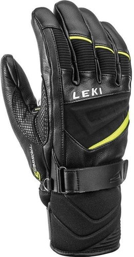 Leki Griffin S, black-yellow 8.5 - Ski Gloves - Main image