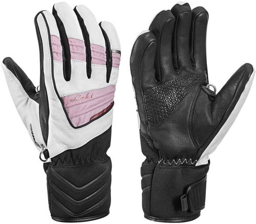 Leki Griffin Elite S Lady white-black-rose 7 - Ski Gloves - Main image