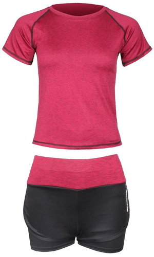 Merco Runner Short 2W fitness set plum XXL - T-Shirt - Main image