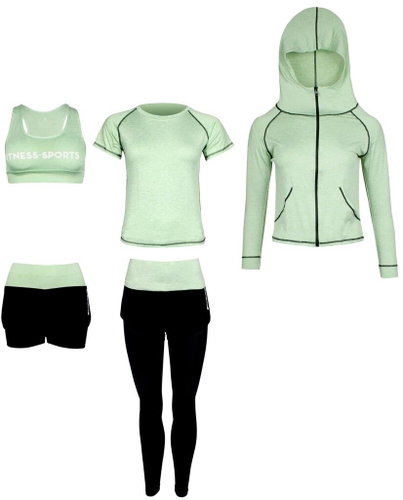 Merco Runner 5W fitness set green S - T-Shirt - Main image