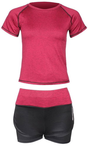 Merco Runner Short 2W fitness set plum S - Clothes Set - Main image