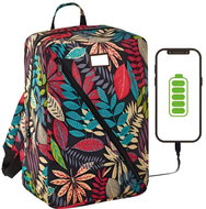 MG Bcross backpack with built-in USB cable 20 l, colour leaves - Backpack