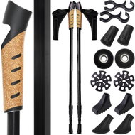 MG Nordic Walking trekking poles 80-135 cm, black - Trekking Poles