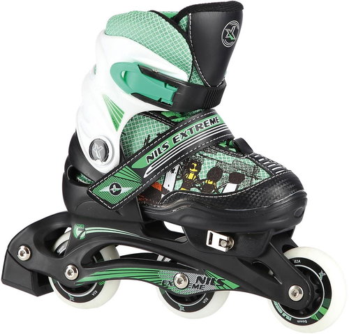 NILS EXTREME NJ 9128 AND GREEN CHILDREN'S ROLLER SKATES - Roller Skates - Main image