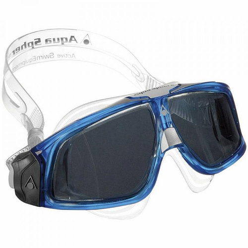 Men's Aqua Sphere SEAL 2.0 swimming goggles dark glass, blue/transp. - Swimming Goggles - Main image