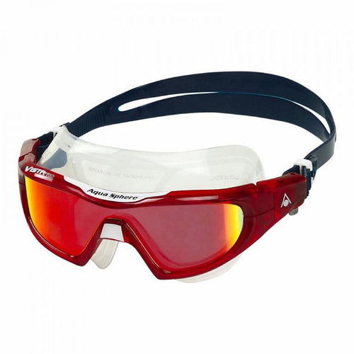Aqua Sphere VISTA PRO titanium swimming goggles. mirrored lenses red - Swimming Goggles - Main image