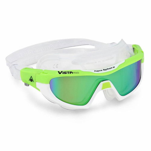 Swimming goggles Aqua Sphere VISTA PRO mirrored lenses, green - Swimming Goggles - Main image