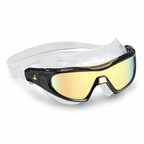 Swimming goggles Aqua Sphere VISTA PRO mirrored lenses, black/gold - Swimming Goggles - Main image